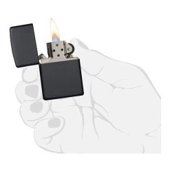 Zippo - Black Matte Lighter -VildmarksEventyr zippo 218 black matte 04.w610.h610.fill